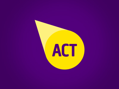 ACT Logo logo purple spotlight yellow