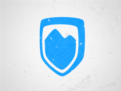 Shield Logo Idea blue grunge mountain shield simple texture