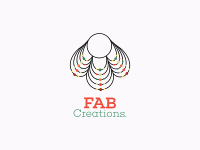 FAB Creations logo art battik brand brand identity branding branding design business colors corporate identity creations design icon idea identity jewellery lineart logo logodesign simple vector