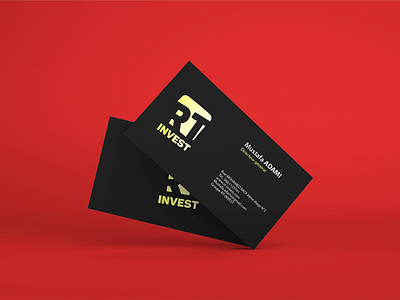 Rt Invest business card battik black brand brand identity branding branding design business card colors design idea identity logodesign typography vector yellow