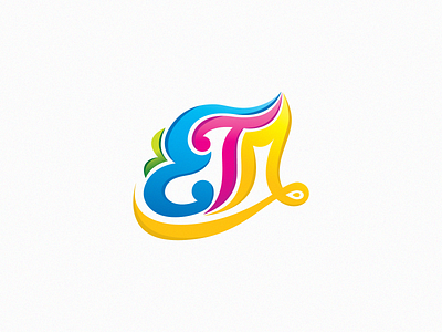 ETM Logo art battik brand brand identity branding colorful colors identity lettering logo logoconcept logodesign typography vector
