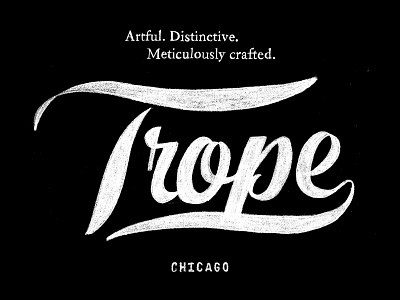 Trope Publishing black branding chicago design handdrawn lettering letters type typography
