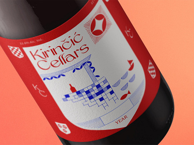 K. Cellars branding design illustration