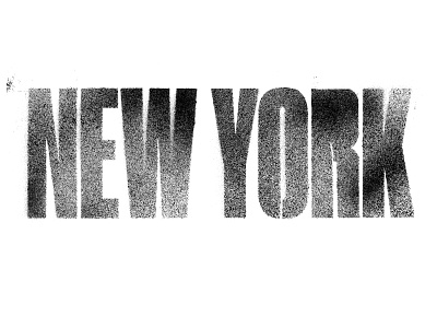 Type New York sketch spray spraypaint type typography