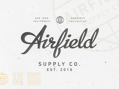 Airfield Supply Co. cannabis design lettering type typography