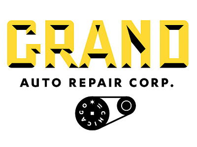 Grand Auto auto car chicago engine logo mechanic repair shop type ymeri