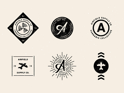 Airfield badge logo type typography