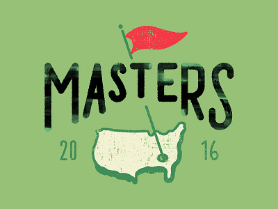 The Masters golf logo type