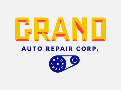 Grand Auto Repair car logo type