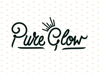 Pure Glow glow lettering type typography