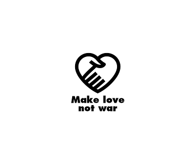 Make love not war icon illustration peace