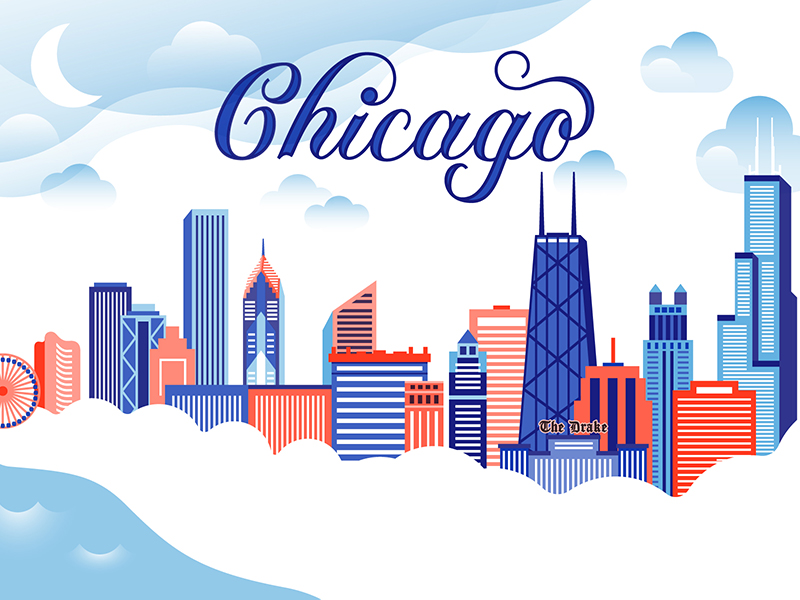 Chicago Postcard by Eddy Ymeri on Dribbble