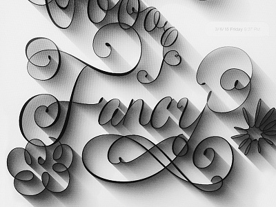 Fancy chicago design lettering letters type typography