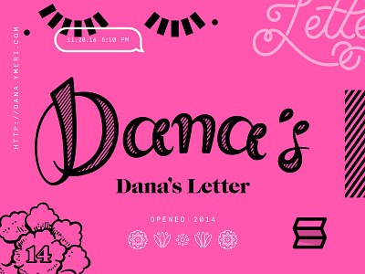 Dana's Letter design girl illustration lettering letters pink type typography