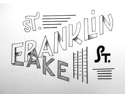 Franklin Street blackwhite chicago lettering street type