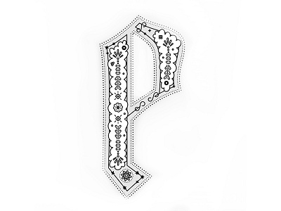 P letter logo mexico pattern