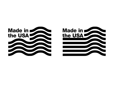 Made in the USA america black bold design flag helvetica made usa wave