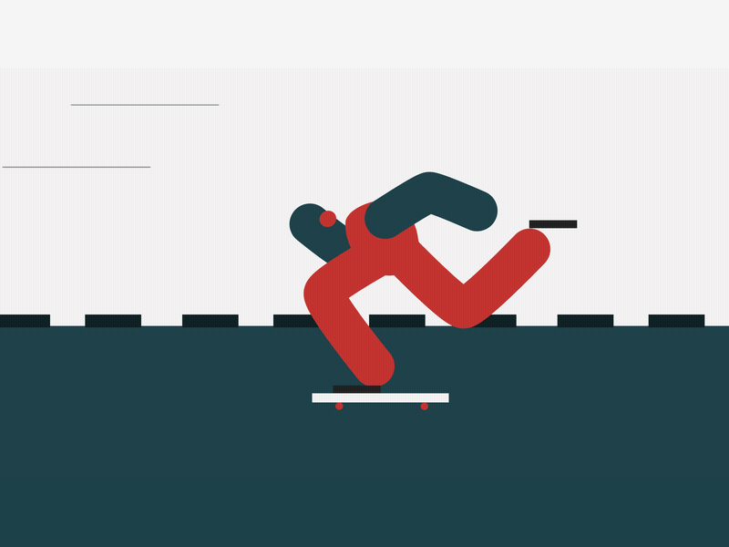 Skater 2d aftereffects animation motion motiondesign motiongraphics