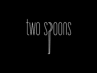 Two Spoons food restaurant spoon typography