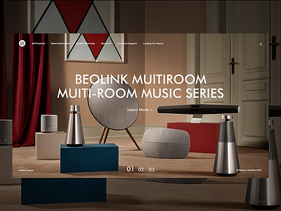 B&O Homepage 01 beoplay clean design homepage interactive layout minimal modern shop web