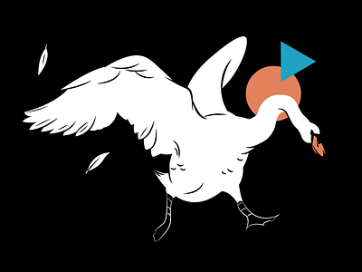 Swan 80s bird feather fly her love pattern rise soar swan uplift wings