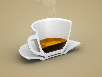 Espresso 3d coffee espresso hot rendering