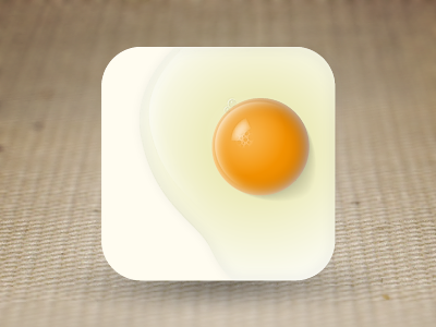 fried egg icon egg eggiwegs fried icon illustrator iphone orange yellow