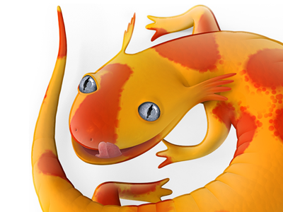 Salamander OSX Dock Icon icon illustration orange osx salamander