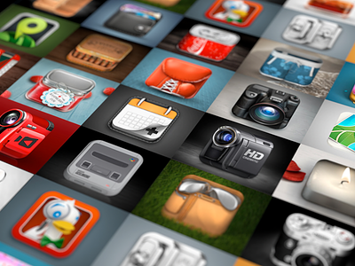 iOS icons - Behance Project 3d behance icons ios rendering