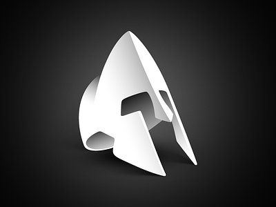 Rejected Logo 3d black design helmet icon logo sparta spartian