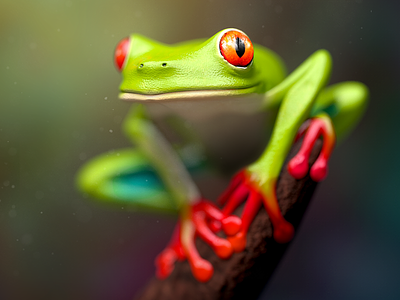Froggie 3d amphibian cg cgi cute forrest frog green rendering