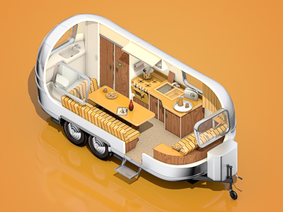 Airstream Cutout airstream camping cutout cuuuuute safari trailer