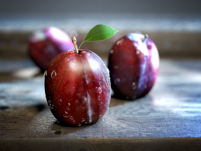 Plum Still Life plum rendering still life yum yum