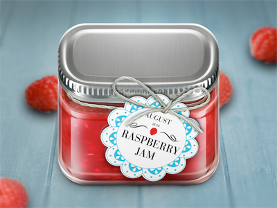 Raspberry Jar iOS icon glass icon ios iphone jar rendering yummyyyyyy