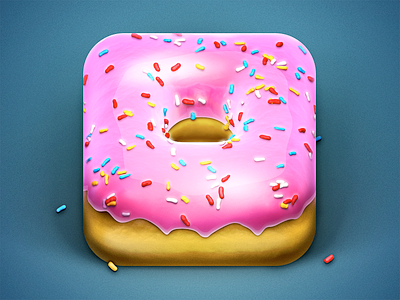 ♥ Donut iOS ICON ♥ donut fockenhungry food icon ios iphone luuuuuuuuuvbraaaaaa omnomnom rendering sugar sweet yummy ♥ ❣ ❤ ❥ ❦ ❧