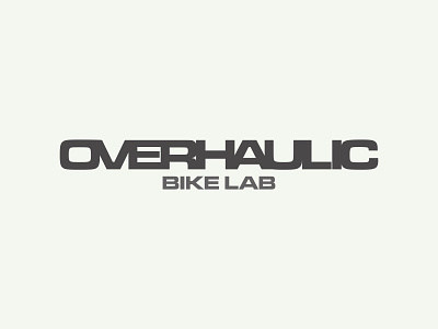 Overhaulic Bike Lab Wordmark bicycle shop branding bike branding bike lab bike shop branding branding logo logomark minimal mtb typographic logo typography wordmark