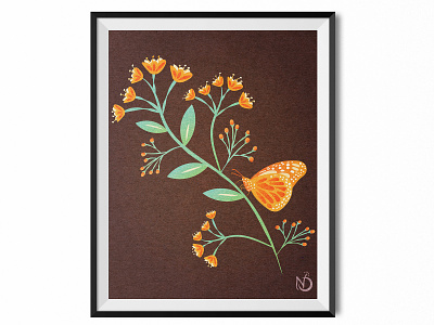 The Beauty of Change butterfly color design digital art drawing illustration illustrator nature photoshop plant vector vectorart