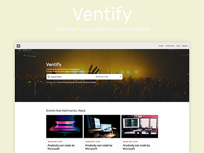 Ventify: The Minimal Event Website