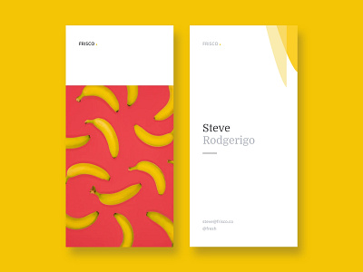 Frisco UI Card branding businesscard card clean color creative design design thinking dribbblers graphic design illustraion layoutdesign minimal sales typography ui uiux userinterafce vector whitespace