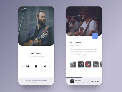 Music Player UI app artist clean color design graphic design interface lyrics mobile music music player app play playlist song sound soundwave typography ui ui ux ux