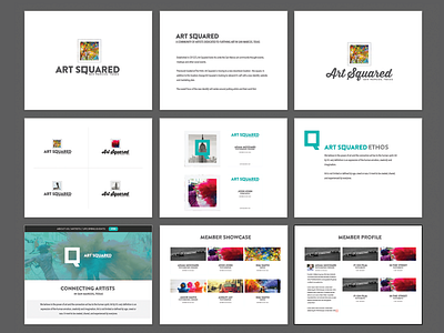 Art Squared art artists branding gallery identity san marcos teal white