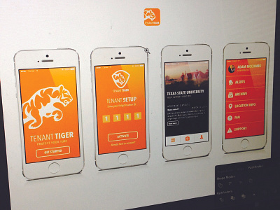 Tenant Tiger - iOS app app checkin ios layout orange photos tenant tiger