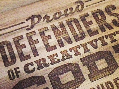 Proud defenders of creativity, code and dry surfaces coasters type wood