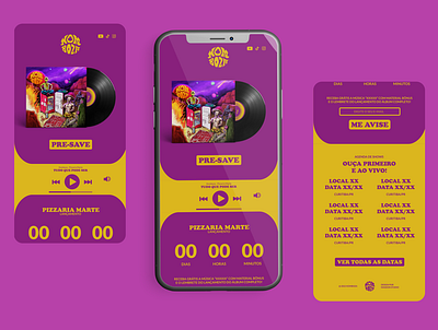 komboza | music band pre-save mobile band mobile music responsive ui