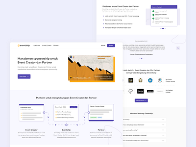 Eventship - New Homepage clean design event eventship marketplace sponsor sponsorship ui website