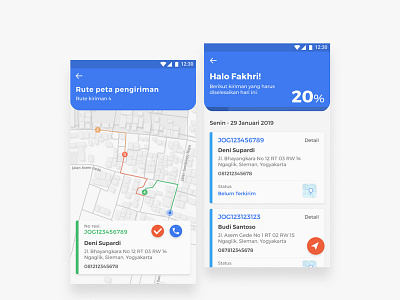 [Exploration] Kurir App android app application ui clean design kurir map design ui