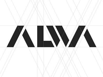 Logo Alwa alwa black brand branding corporate design emblem grid identity illustration logo logodesign logotype mark typo white white black