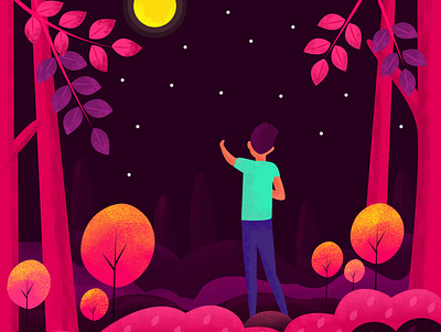 Night illustration design graphic design illustration