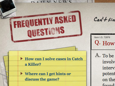 Catch A Killer FAQ