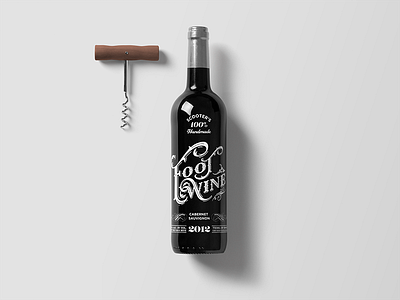 I'd Drink Some Handmade Foot Wine label design san diego typography vintage wine